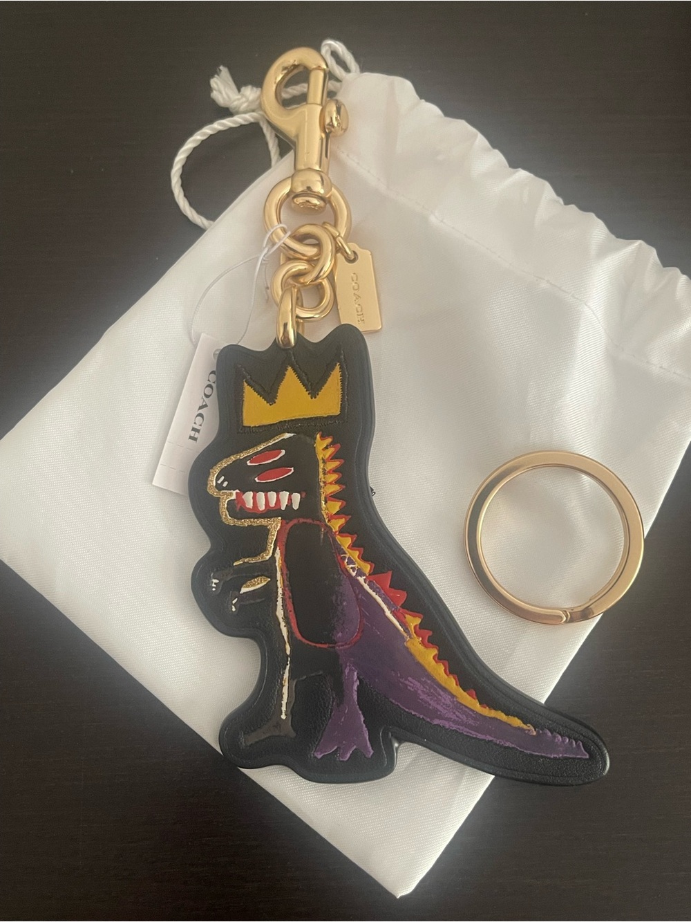 Coach x Jean Michel Basquiat PEZ Dinosaur Bag Charm